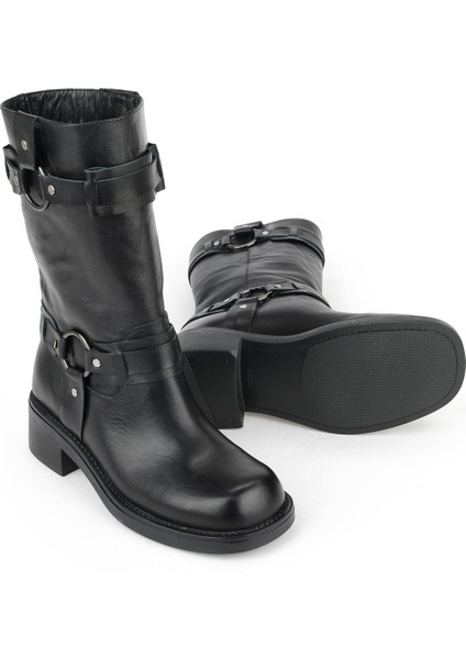 , Kadın Hakiki Deri Çizme 1531022Z7619 Siyah fırsatları