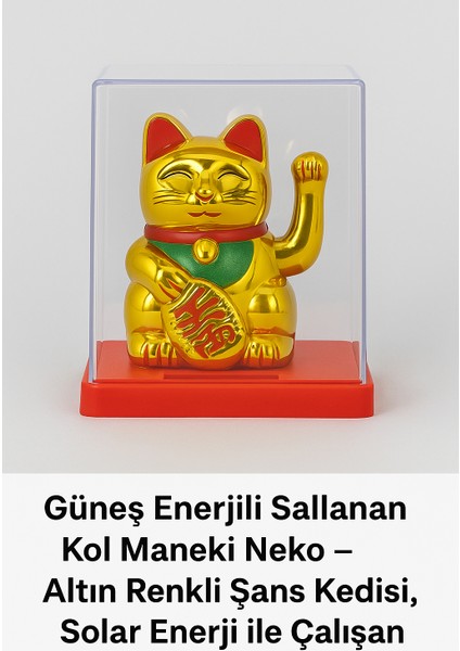 Işığa Duyarlı Sallanan Kol Maneki Neko – Bej Renkli Şans Kedisi, Solar Enerji ile Çalışan fiyatları