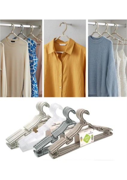 6 ’ Lı Plastik Elbise ve Kıyafet Askılığı modelleri