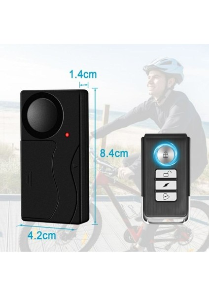 Motosiklet ve Bisiklet Wireless Kablosuz Titreşimli Alarm 110 Desibel Yüksek Ses Uzaktan Kumandalı indirimleri