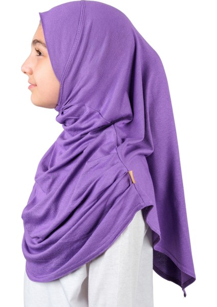 Pratik Hazır Geçmeli Çocuk Şal Mor modelleri