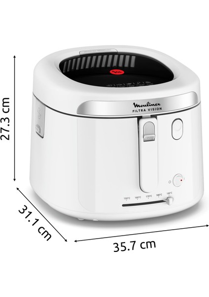 Filtra Vision Gözlem Pencereli Fritöz | 1.2 kg Aile Boyu Kapasite