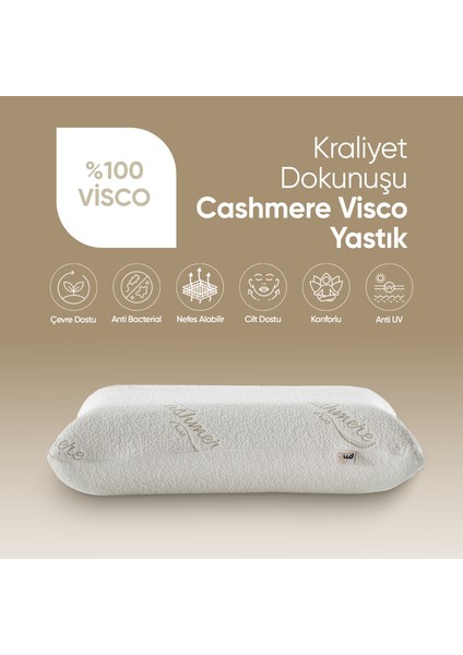 Kaşmir Yeni Nesil Visko Uyku Yastığı - Özel Cashmere Yastık [ Ortopedik ] Lüx Visko Yastık modelleri
