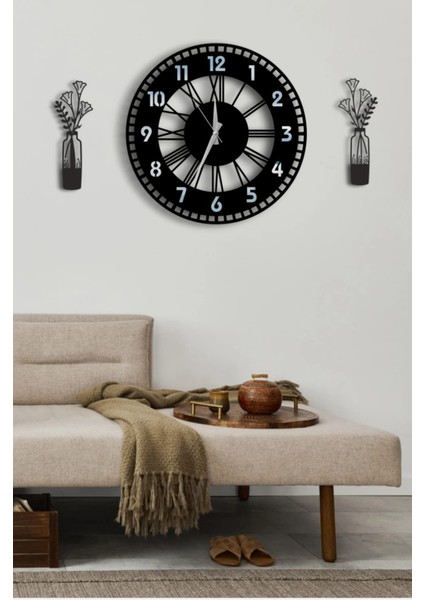 Modern Ahşap Duvar Saati Sağlam **çok Şık** ve Birarada..no:68 fiyatları