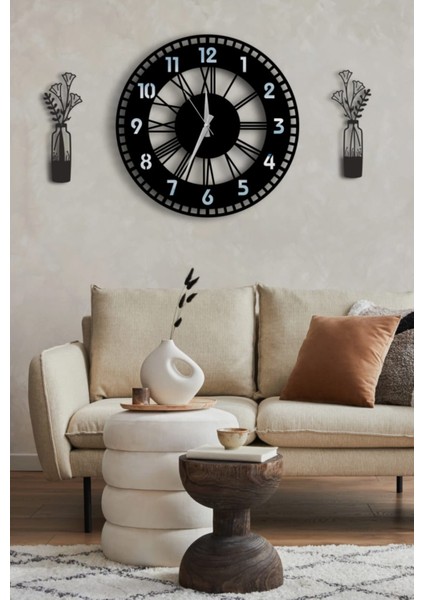 Modern Ahşap Duvar Saati Sağlam **çok Şık** ve Birarada..no:68 modelleri