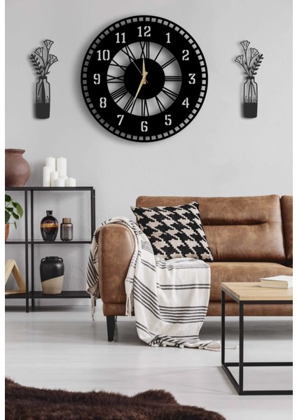 Modern Ahşap Duvar Saati Sağlam **çok Şık** ve Birarada..no:68 indirimleri