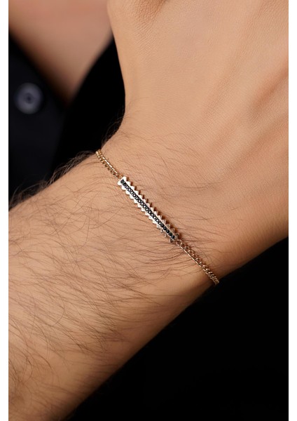 14 Ayar Altın Çark Bileklik Erkek