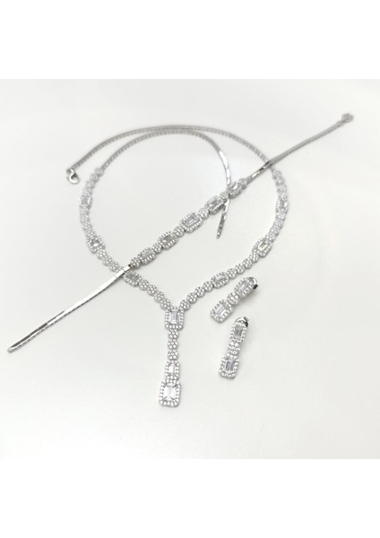 Baget Taşlı Set Takım 14 Ayar Altın