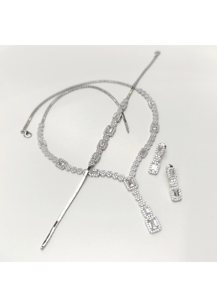 Baget Taşlı Set Takım 14 Ayar Altın modelleri