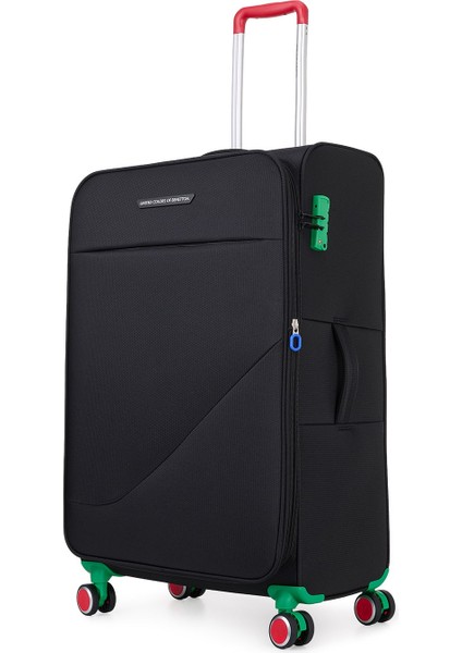 Benetton Ekstra Hafif Lüx Kumaş 8 Tekerlekli 3'lü Valiz Seti modelleri