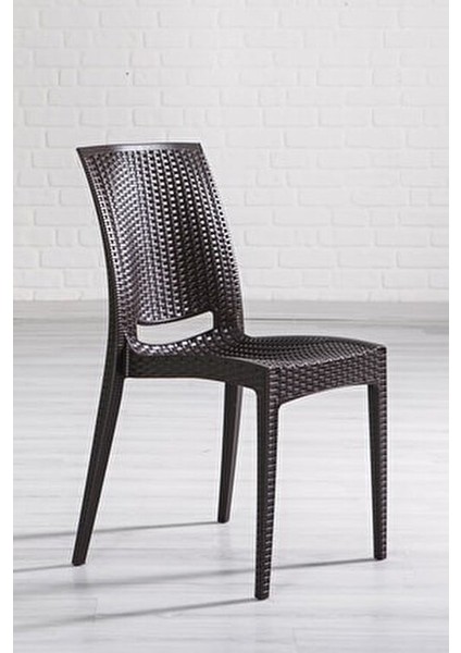 Rattan Large Kahve Bahçe Mobilya Takımı 1 Masa 6 Sandalye Dayanıklı Polipropilen fiyatları