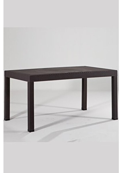 Rattan Large Kahve Bahçe Mobilya Takımı 1 Masa 6 Sandalye Dayanıklı Polipropilen indirimleri