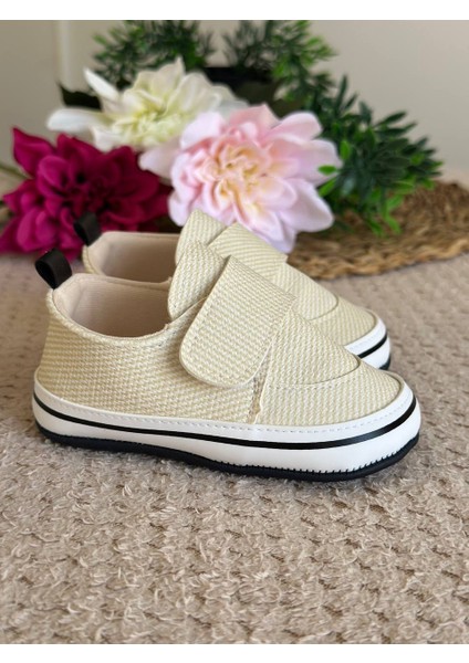 Erkek Bebek Patik - Krem