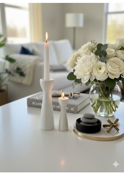 Dekoratif Mum Tutucu -Şamdanlık Seti -Ev Dekorasyon fiyatları