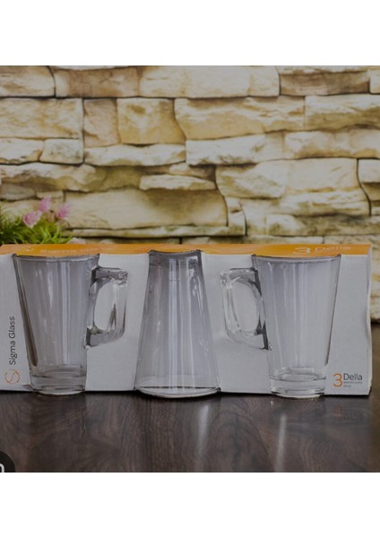 Cam Bardak Kupa Kulplu Bardak