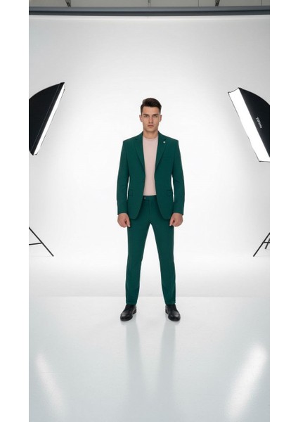 Erkek Tek Düğme Slim Fit Takım Elbise - Şık Ofis ve Davet Kombini modelleri