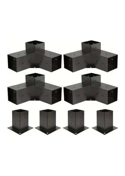 Benlinewood Pergalo Baglantı Ekipmanları 90X90X2,5MM 8parçadan Oluşmaktadır.ürün Içerisinde Keresteleri Dahil Değildir Çardak Garaj Sundurma Baglantı Ekipmanı Açık Alanlarda Kullanıma Uyğun Siyah Renk indirimleri