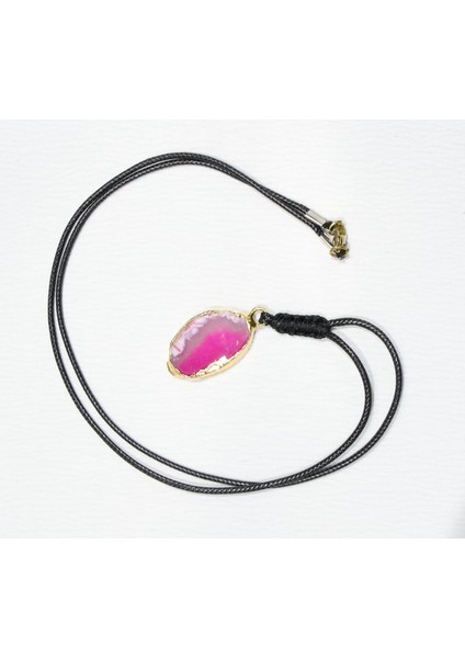 Doğal Akik Taşlı Kolye – El Yapımı Zarif Tasarım fiyatları