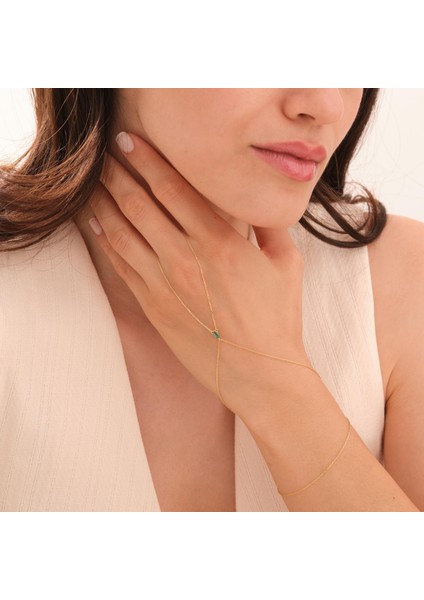 14 Ayar Oval Zümrüt Şahmeran