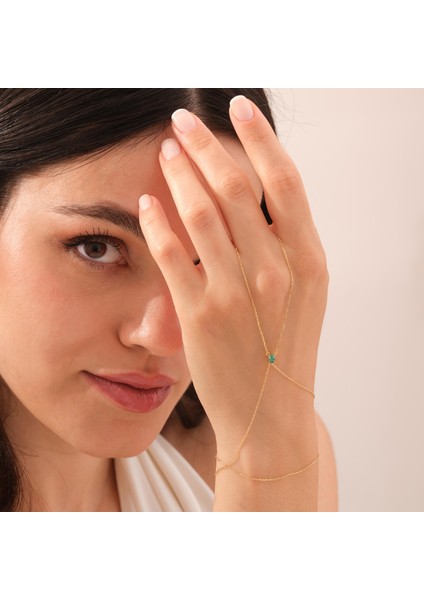 14 Ayar Oval Zümrüt Şahmeran modelleri