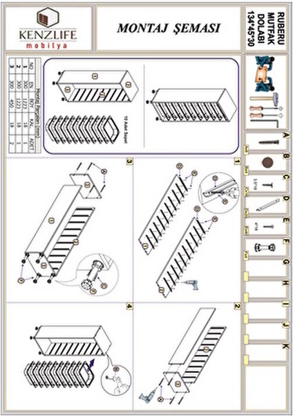 Çok Amaçlı Dolap Modern Tasarım 134 cm Yükseklik 10 Sepetli Ahşap Malzeme