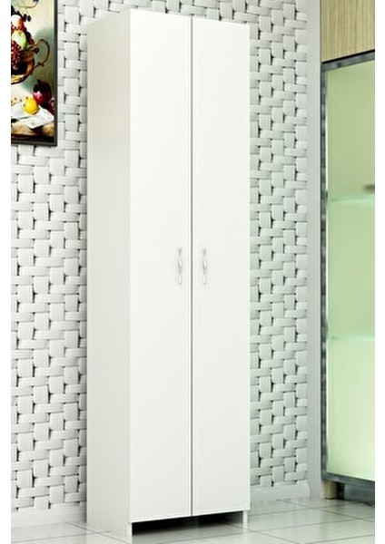 Atlantis Çok Amaçlı Dolap 182 cm Yükseklik 49 cm Genişlik Beyaz Renk Dayanıklı Malzeme fiyatları