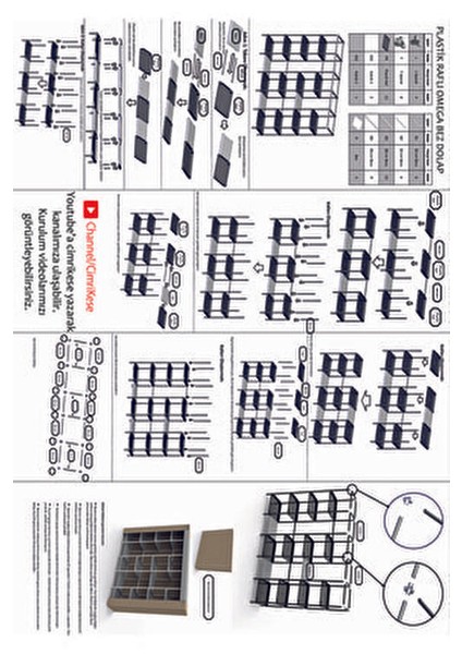 14 Raflı Plastik Dolap 160 cm Yükseklik Modern Tasarım Montajsız Kullanım indirimleri