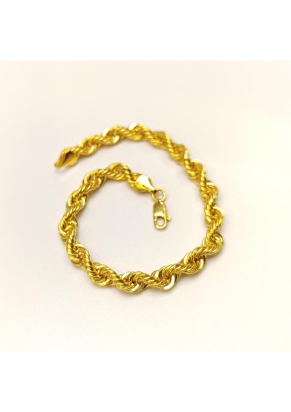 5.5mm Halat Bileklik Künye 14 Ayar Altın Hd Videolu fiyatları