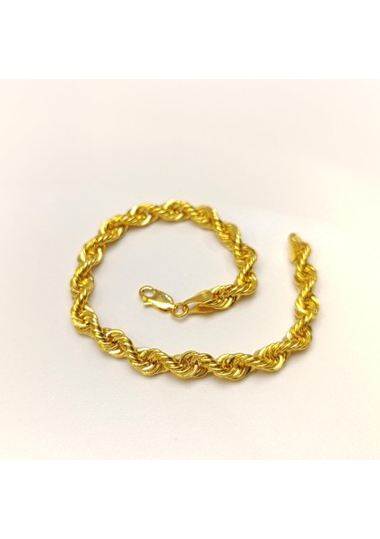 5.5mm Halat Bileklik Künye 14 Ayar Altın Hd Videolu fırsatları