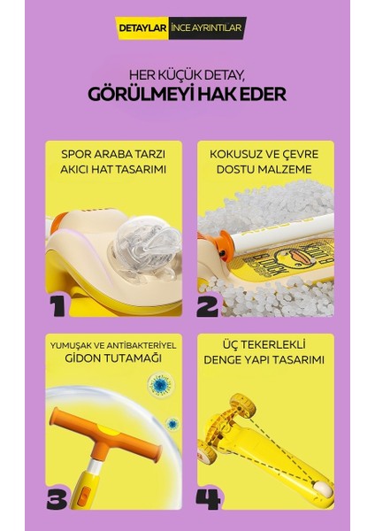 3tekerlekli Işıklı Scooter yanında sepet hediyeli😊😊