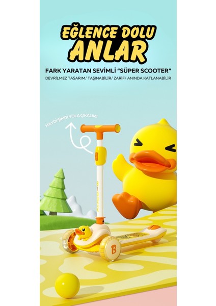 3tekerlekli Işıklı Scooter yanında sepet hediyeli😊😊