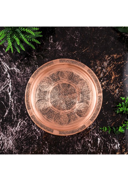 Dmt Gaziantep Bakır 25 cm Osmanlı El Işi Sunum Rustik Tepsi Kına Tepsisi 25 cm fiyatları
