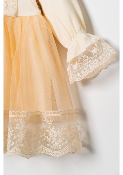 Kız Bebek Elbise Dantelli Bandanalı modelleri