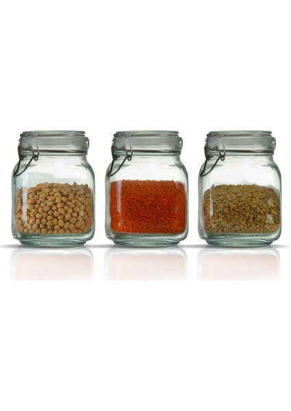 Korken Kare Kavanoz 500 ml Vakumlu Kilitli Cam Saklama Kavanozu fırsatları