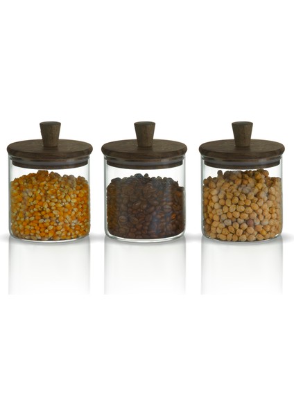 Silindirik Sap Akasya Kapaklı 500ML Yüksek Borosilikat Cam Saklama Kavanozu fiyatları