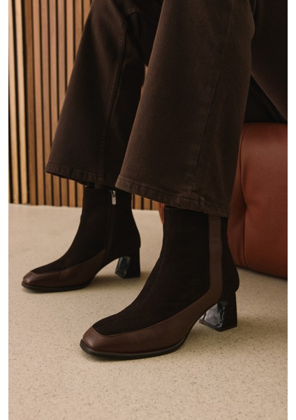 , Kadın Hakiki Deri Bot 1531030Z2596 Kahve