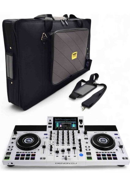 Denon Sc Live 4 Setup Için Uyumlu Soft Case Taşıma Çantası.gri.