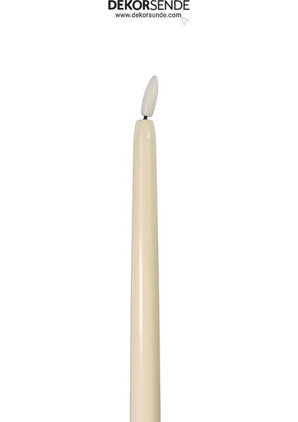 Lüks Pilli Mum Krem 38 cm fiyatları