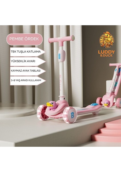 3tekerlekli Işıklı Scooter sepet hediyesi var