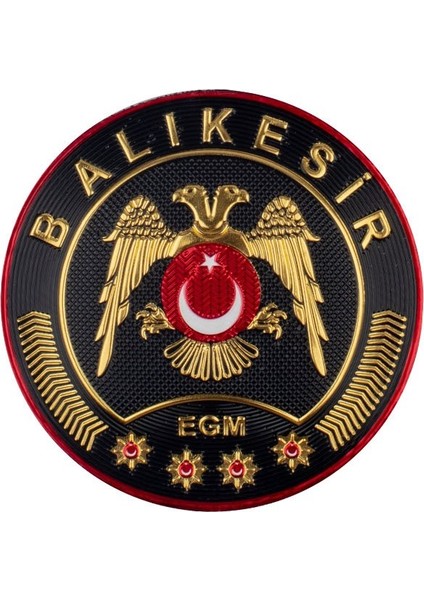 Balıkesir Çevik Kuvvet Polis Arması 3D Plastik Tpu, Yeni Tip, Cırtlı, Standart Ölçü,