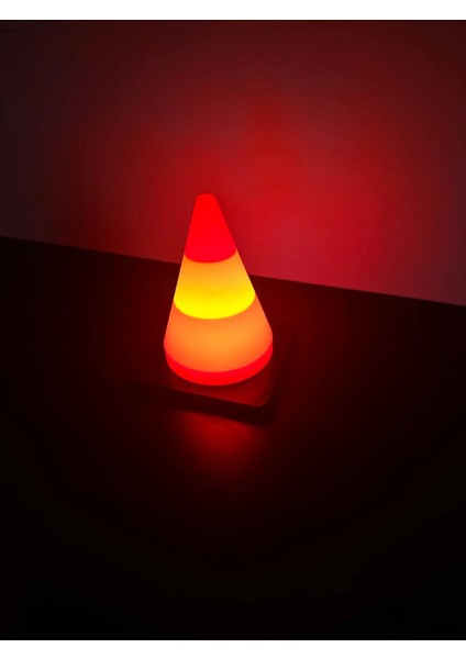 Minyatür Trafik Dubası Modeli LED Işıklı 13 cm