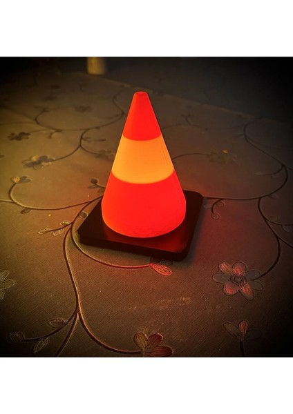 Minyatür Trafik Dubası Modeli LED Işıklı 13 cm fırsatları