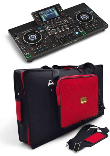 Denon Sc Live 4 Setup Için Uyumlu Soft Case Taşıma Çantası.kırmızı.