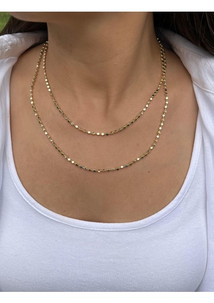 Kare Desen Uzun Dolama Zincir Kolye modelleri