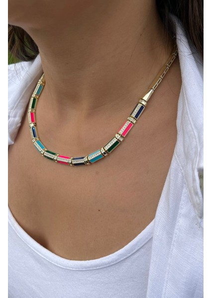 Renkli Özel Işleme Taşlı Kolye fiyatları