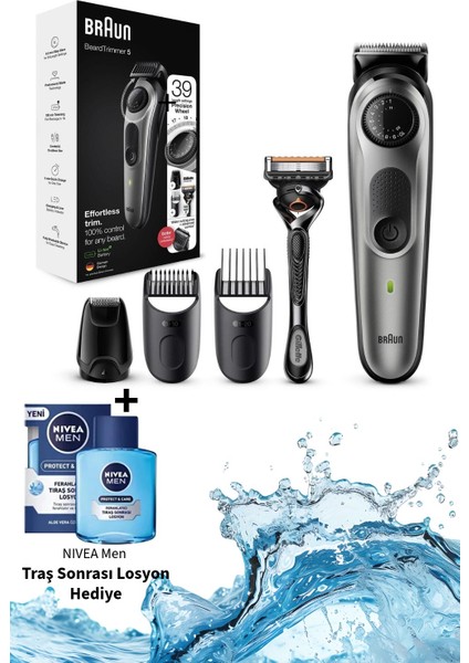 Erkek Bakım ve Traş Makinesi Profesyonel Sakal ve Saç Şekillendirici – 39 Uzunluk Ayarı, Yıkanabilir Başlık, Güçlü Performans”