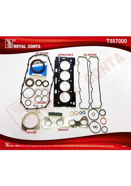 Mtxdpn Motor Takim Conta Reinz Keçeli S.lastikli P206-P207-P307-P308 1.6 16V TU5JP4