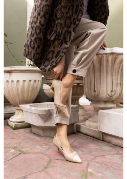 Teya Kadın Ten Topuklu Ayakkabi