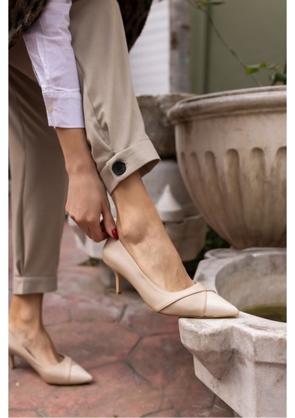 Teya Kadın Ten Topuklu Ayakkabi