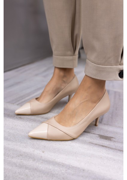 Teya Kadın Ten Topuklu Ayakkabi